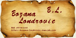 Božana Londrović vizit kartica
